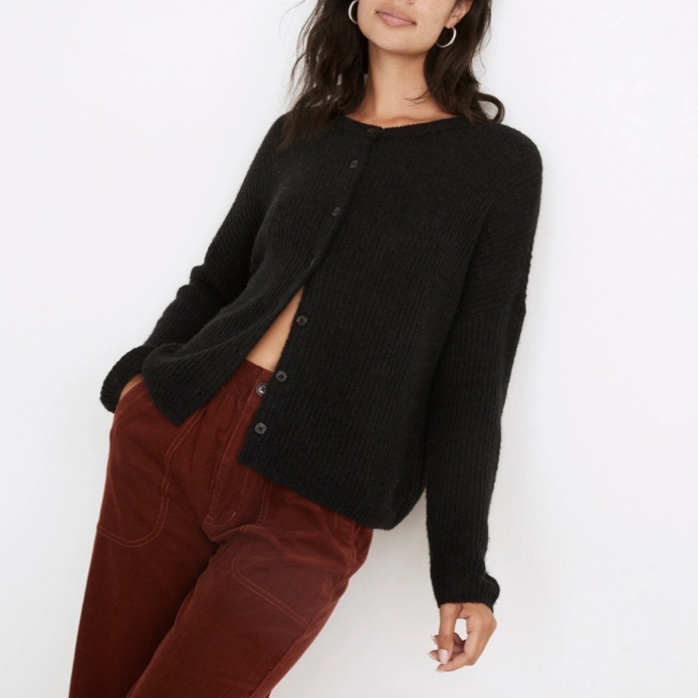 Madewell Bellaire Cardigan Sweater black 35979